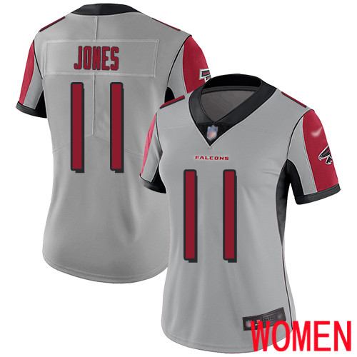 Atlanta Falcons Limited Silver Women Julio Jones Jersey NFL Football #11 Inverted Legend